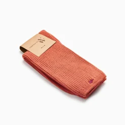 Chaussettes Ella Brique Cotelees