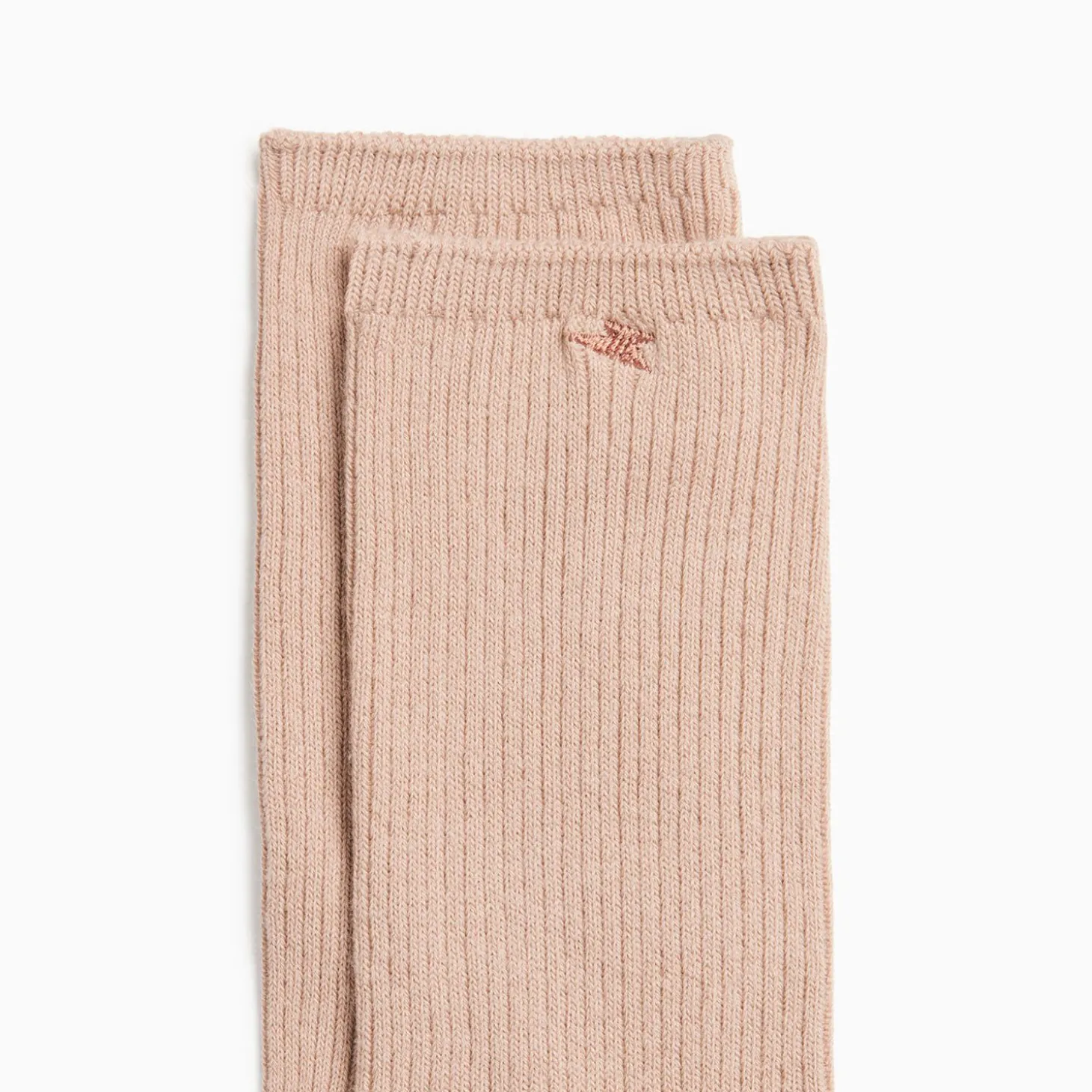 Chaussettes Ella Taupe Cotelees