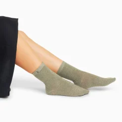 Chaussettes Quinn Kaki Et Or Paillete
