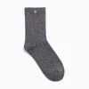 Chaussettes Quinn Noir Et Argent Paillete
