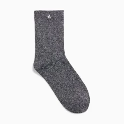 Chaussettes Quinn Noir Et Argent Paillete