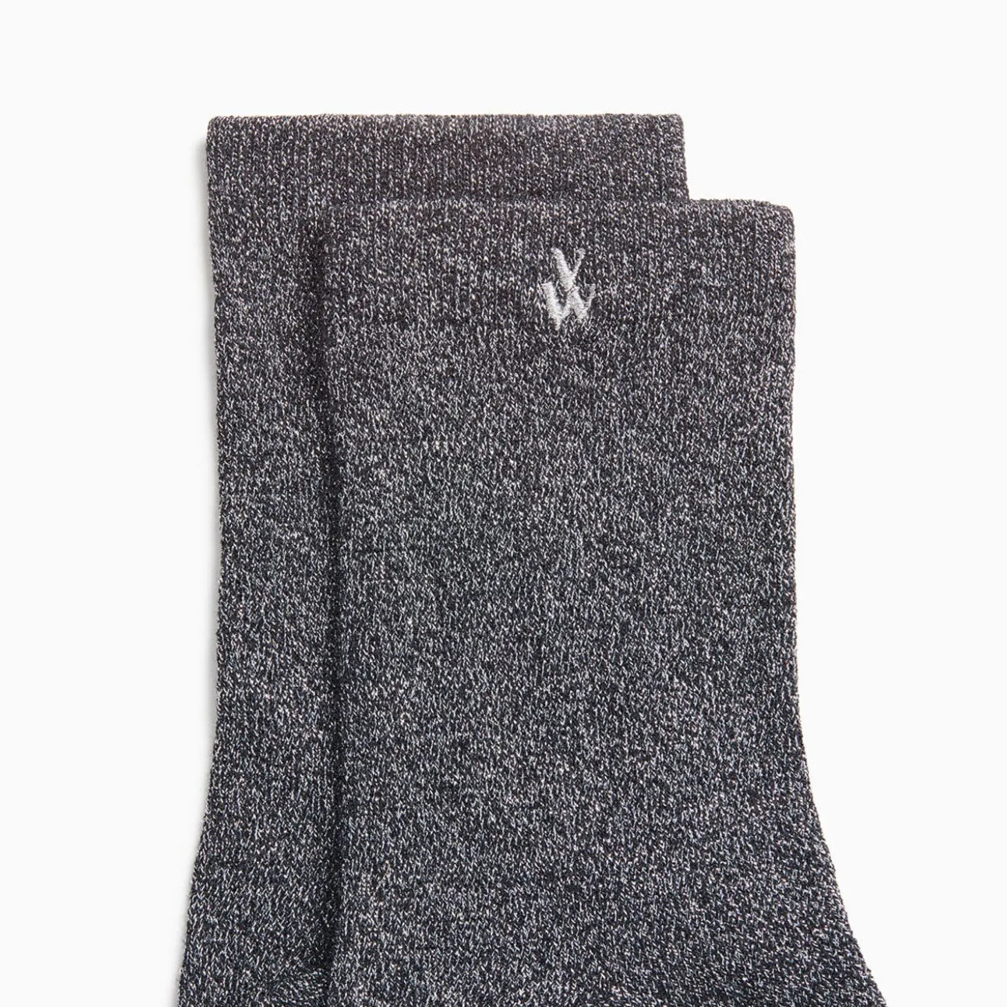 Chaussettes Quinn Noir Et Argent Paillete