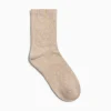 Chaussettes Tara Beige Et Leopard Or