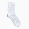 Chaussettes Tara Blanc Et Leopard Argent