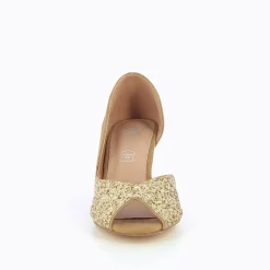 Escarpins Peep-Toe Diane Camel Et Or
