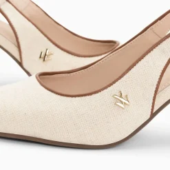 Escarpins Slingback Lara Beiges A Bout Pointu
