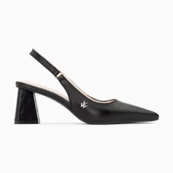 Escarpins Slingback Lara Noirs A Bout Pointu