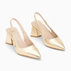 Escarpins Slingback Lara Or A Bout Pointu