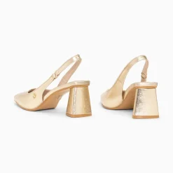Escarpins Slingback Lara Or A Bout Pointu