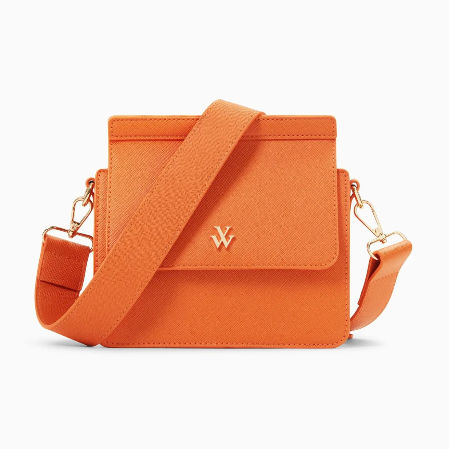 Mini Sac Trapeze Aurelie Orange A Bandouliere