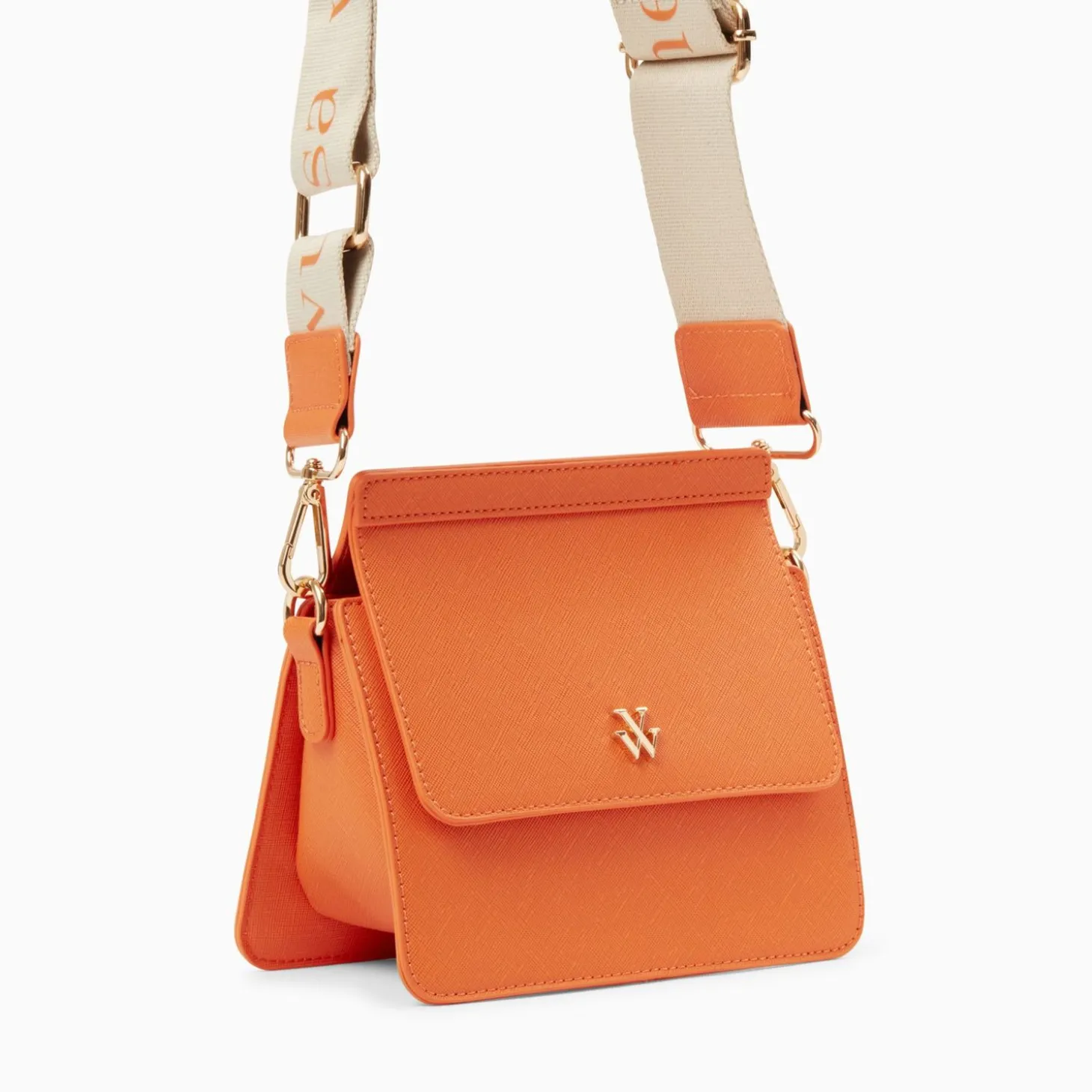 Mini Sac Trapeze Aurelie Orange A Bandouliere