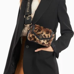 Mini Sacoche Daniela Leopard En Fausse Fourrure