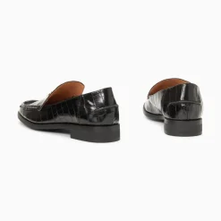 Mocassins Marianne Noir Croco