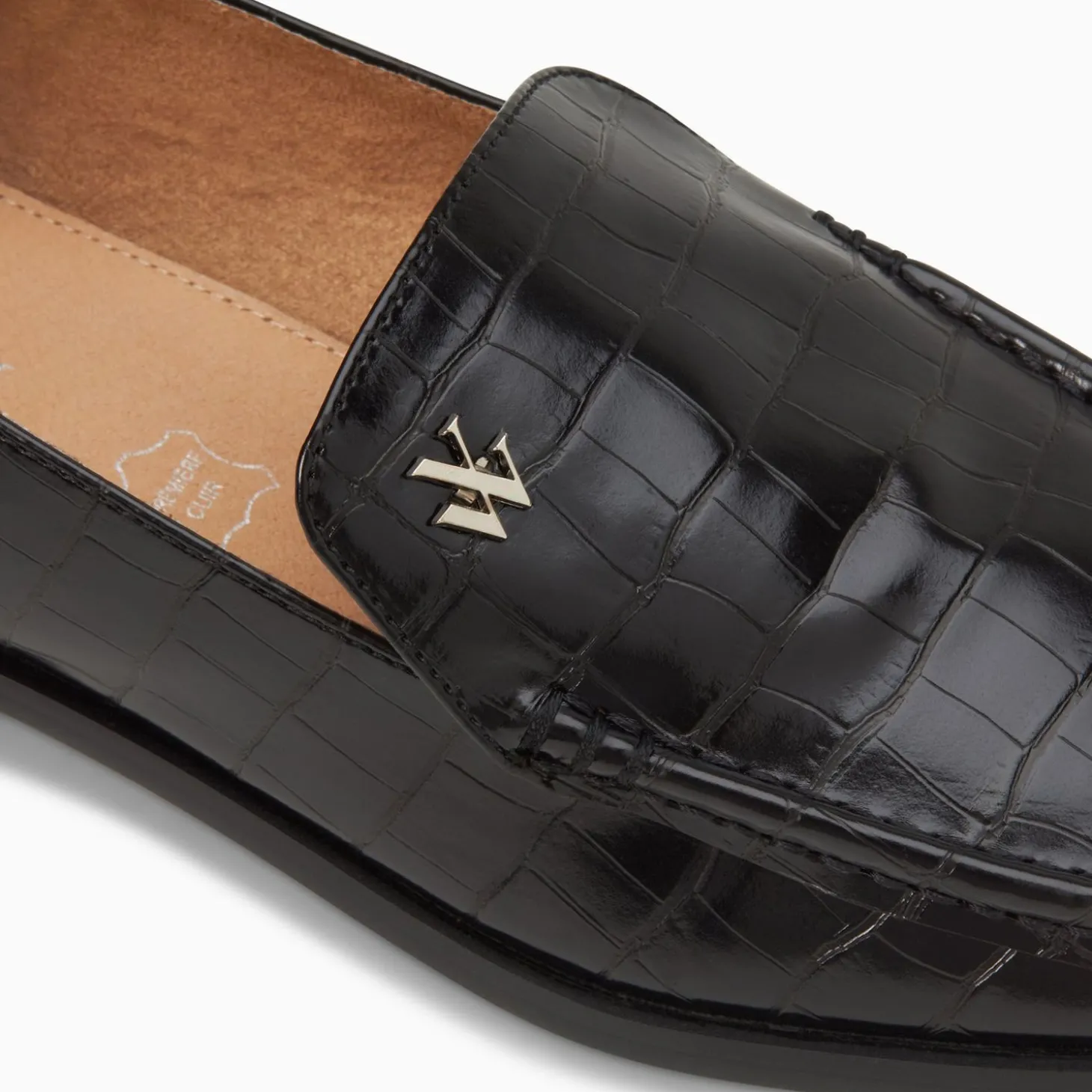 Mocassins Marianne Noir Croco