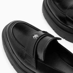 Mocassins Rosalie Noirs A Plateforme Crantee