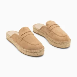 Mules Claudie Beiges A Semelle Espadrille