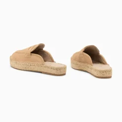 Mules Claudie Beiges A Semelle Espadrille