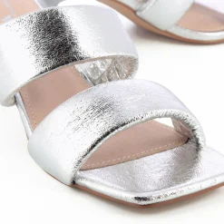 Mules Elia Argent A Brides Rembourrees