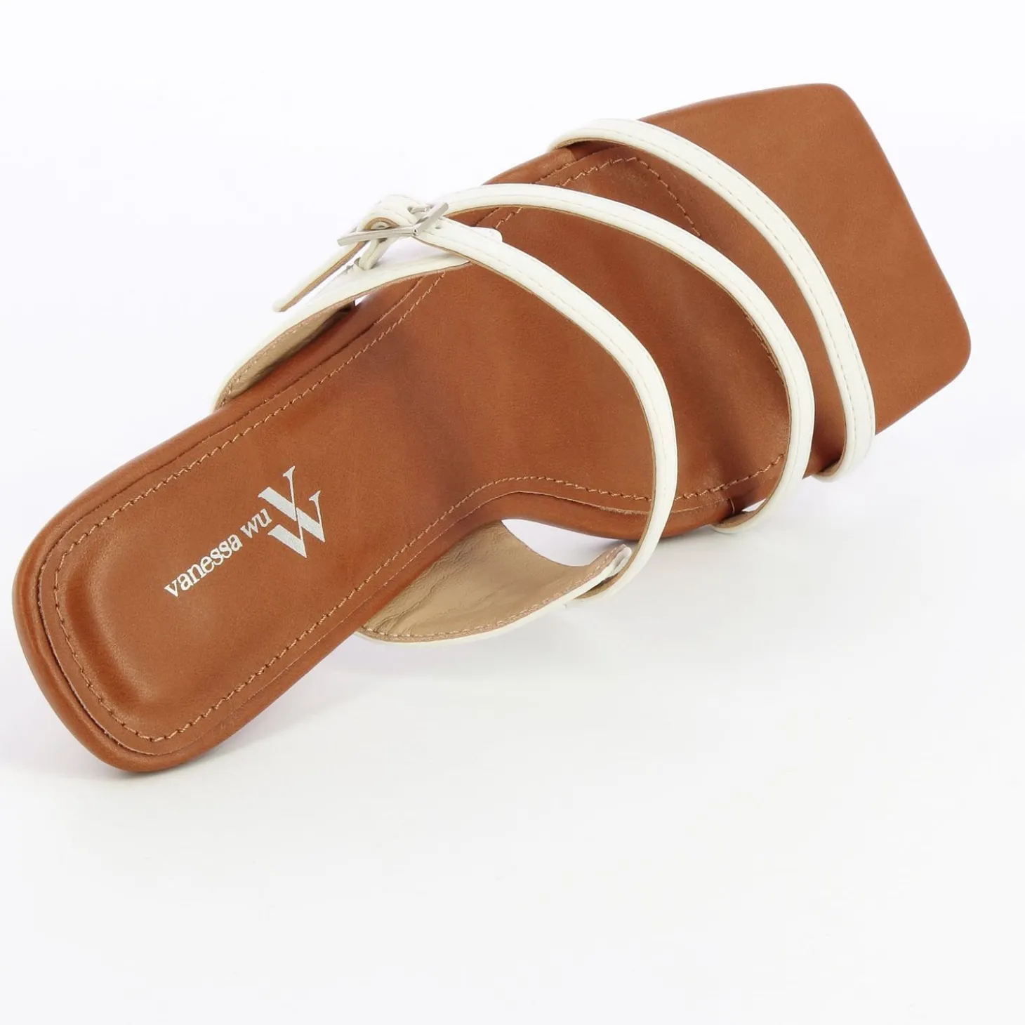 Mules Kitten Heel Axelle Blanches