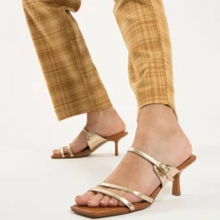 Mules Kitten Heel Axelle Or