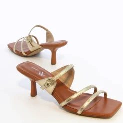Mules Kitten Heel Axelle Or