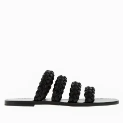 Mules Mila A Brides Tressees Noires