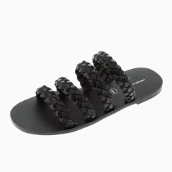 Mules Mila A Brides Tressees Noires