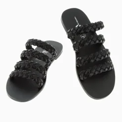 Mules Mila A Brides Tressees Noires