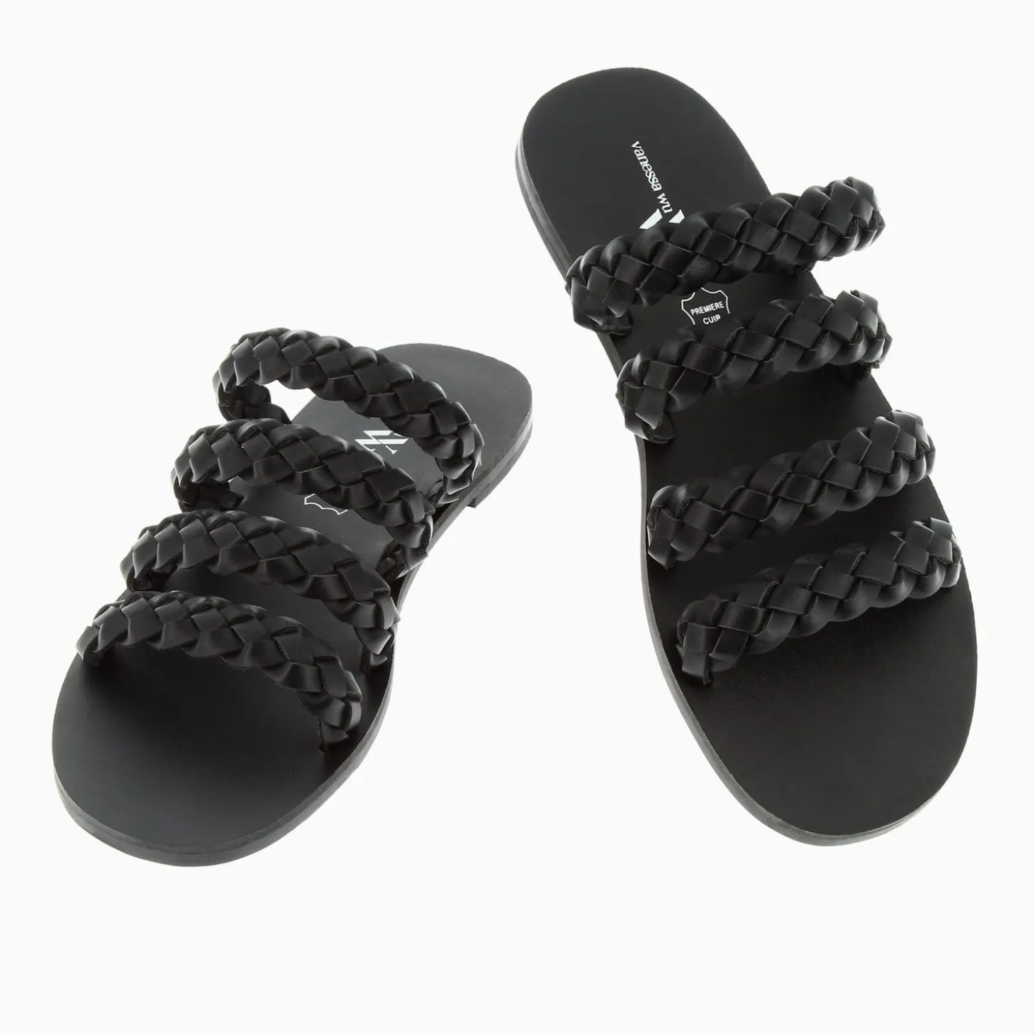 Mules Mila A Brides Tressees Noires