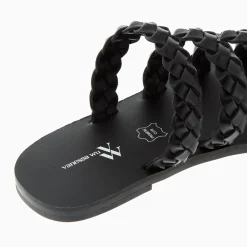 Mules Mila A Brides Tressees Noires