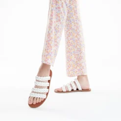 Mules Mila A Brides Tressees Blanches