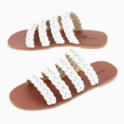 Mules Mila A Brides Tressees Blanches