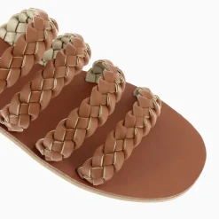 Mules Mila A Brides Tressees Camel