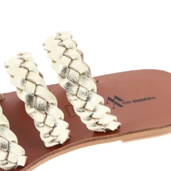 Mules Mila A Brides Tressees Or