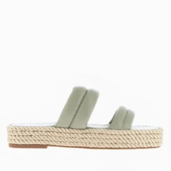 Mules Nala Vert Pastel A Plateforme Cordes