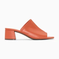 Mules Peep-Toe Helene Brique A Talon