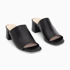 Mules Peep-Toe Helene Noires A Talon