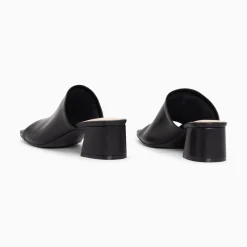 Mules Peep-Toe Helene Noires A Talon