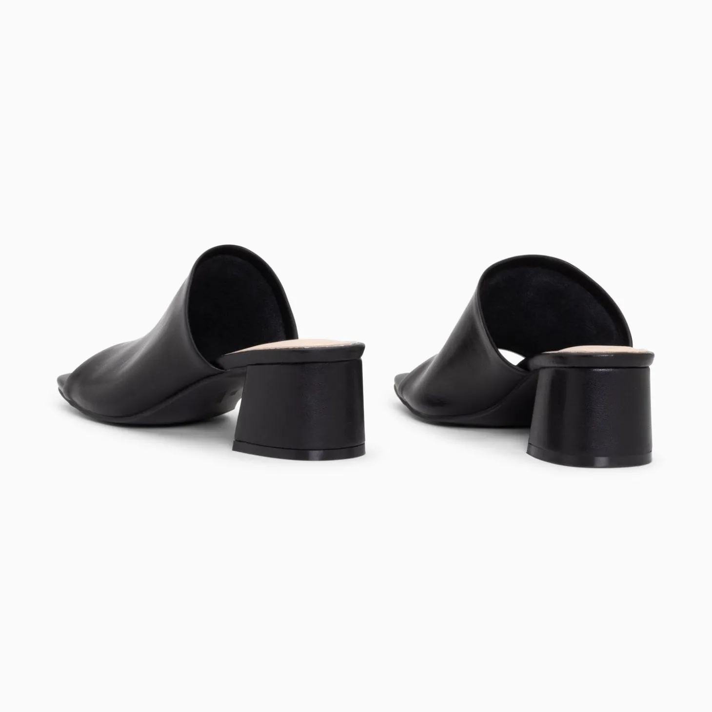 Mules Peep-Toe Helene Noires A Talon