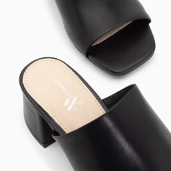 Mules Peep-Toe Helene Noires A Talon