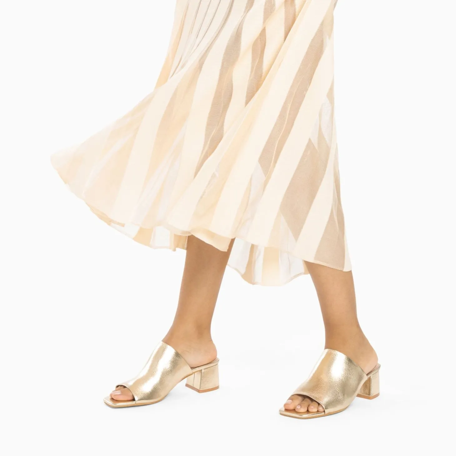 Mules Peep-Toe Helene Or A Talon