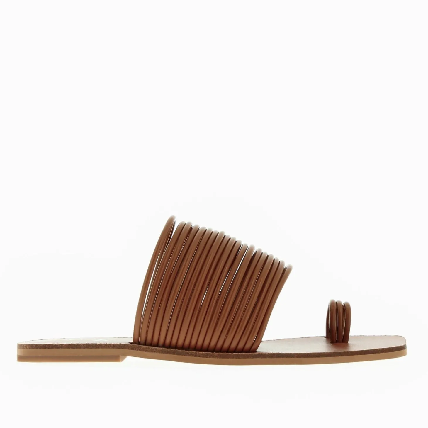 Mules Thea Camel A Multiples Brides Et Passe-Pouce