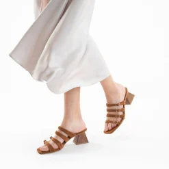 Mules Vera Multibrides Cafe A Talon Pyramide