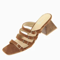 Mules Vera Multibrides Cafe A Talon Pyramide