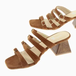 Mules Vera Multibrides Cafe A Talon Pyramide