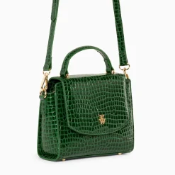 Petit Sac A Main Joanne Vert Croco