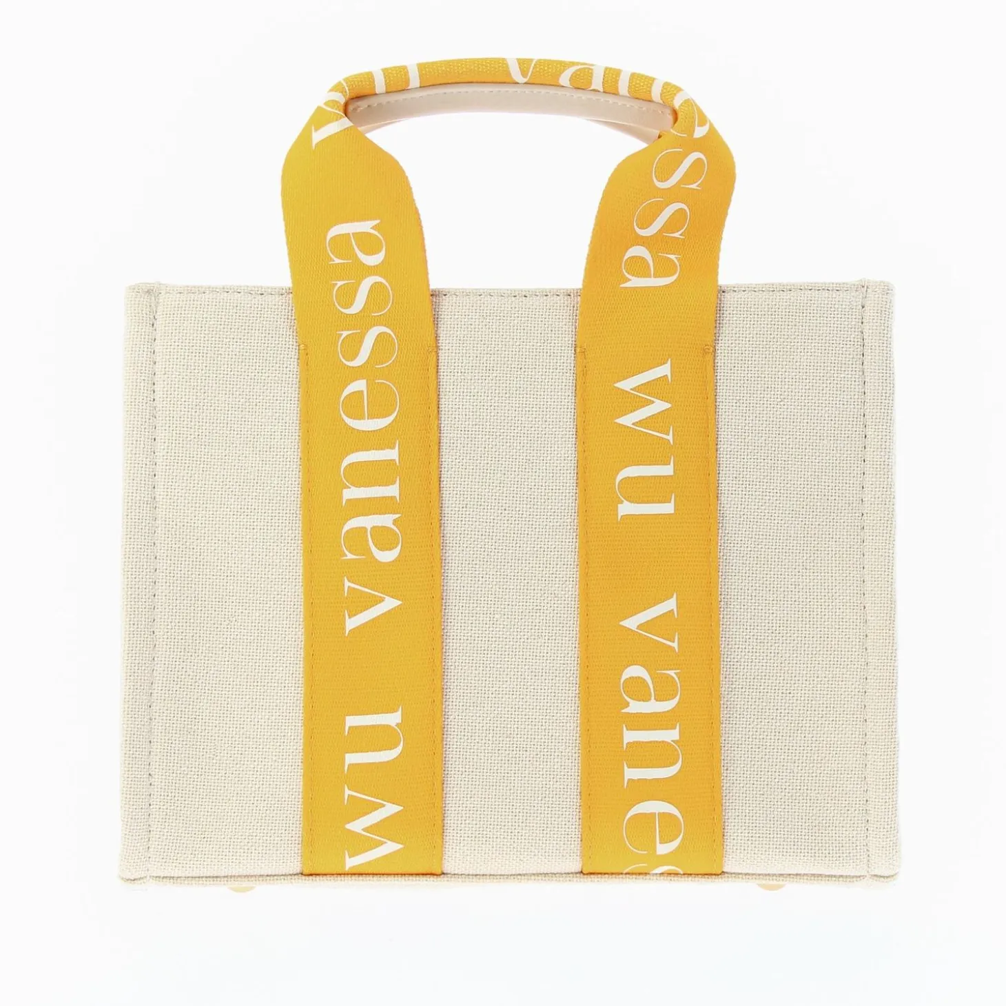 Petit Sac A Main Shopper Ophra Beige Et Jaune