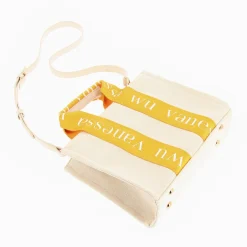 Petit Sac A Main Shopper Ophra Beige Et Jaune