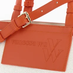 Petit Sac Cabas Trapeze Eve Beige Et Orange