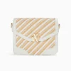 Petit Sac Cartable Aline Blanc Et Beige Tresse